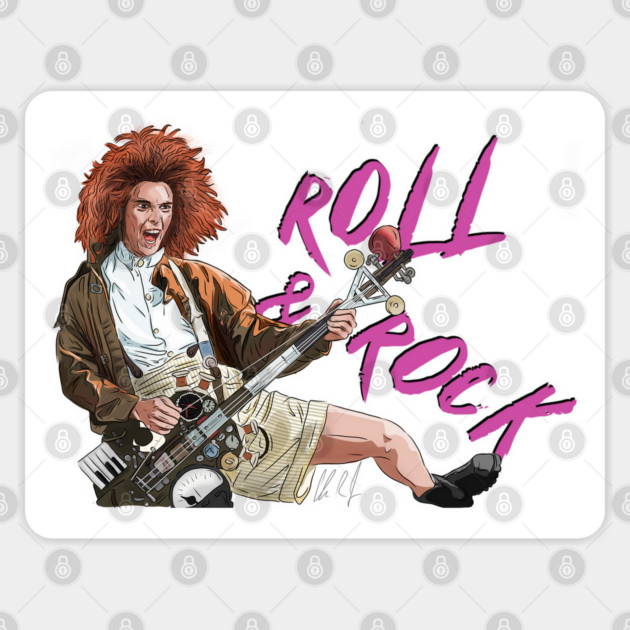Young Einstein: Roll & Rock Sticker by 51Deesigns