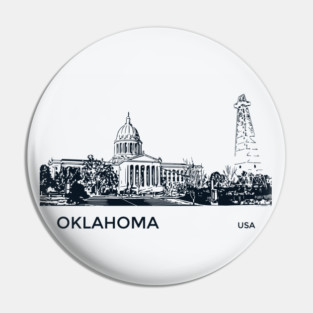 Oklahoma State USA Pin