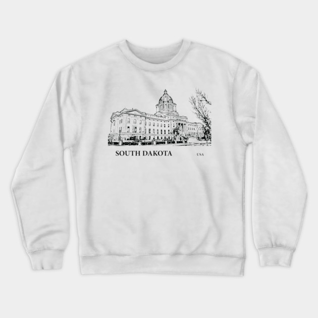 South Dakota State USA Crewneck Sweatshirt by Lakeric