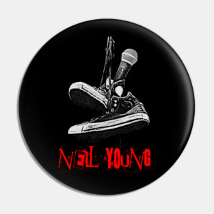neil young sneakers Pin