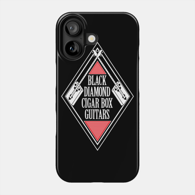 Black Diamond Cigar Box Guitars Australia Phone Case by Timeless Chaos
