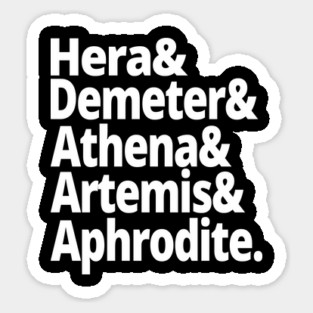 Greek Goddesses Mythology Hera Demeter Athena Artemis Aphrodite Greek Myths Magnet