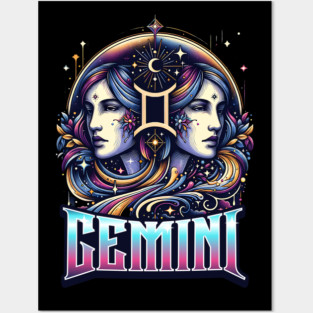 Gemini Zodiac Posters and Art