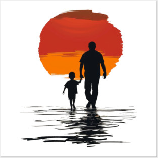 Father and Son- Fathers Day Gift Posters and Art