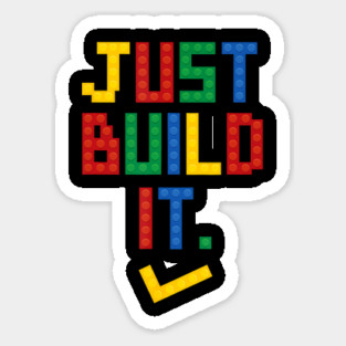 Just Build It Master Builder Building Block Boys Girls Sticker