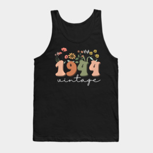 80 Years Old Vintage 1944 80Th Birthday Tee Wildflower Women Tank Top