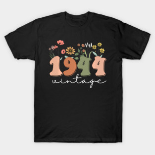 80 Years Old Vintage 1944 80Th Birthday Tee Wildflower Women T-Shirt