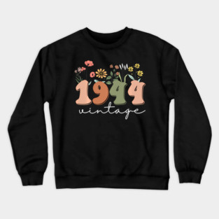 80 Years Old Vintage 1944 80Th Birthday Tee Wildflower Women Crewneck Sweatshirt