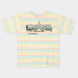 Wyoming State USA Kids T-Shirt