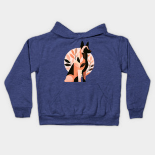 Geometric Floral Belgian Malinois Kids Hoodie