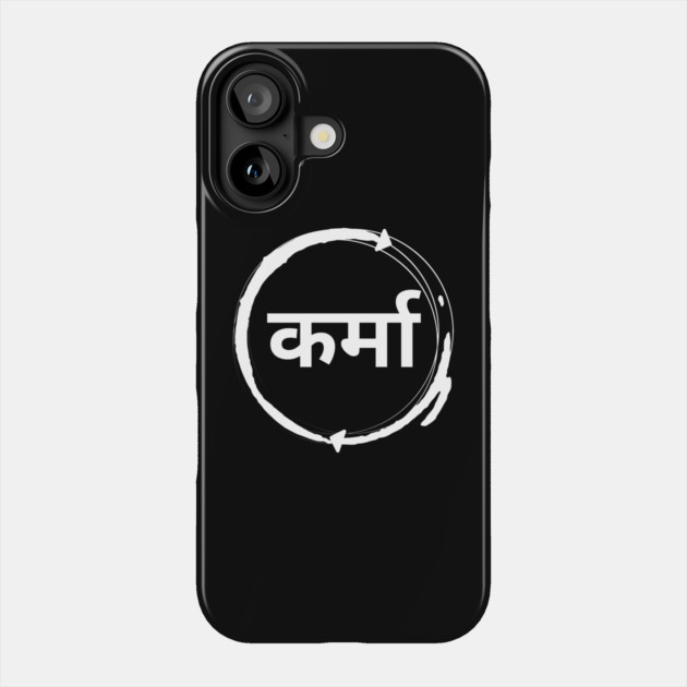 Karma Written in Hindi Phone Case by The WYLD Tribe