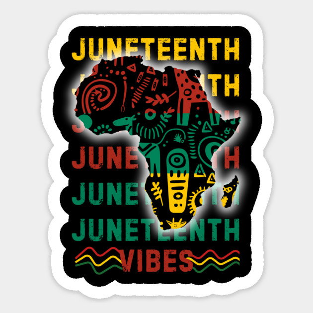 Vintage Juneteenth Vibes Sticker by The WYLD Tribe