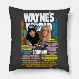 Wayne's World Movie Quotes Pillow