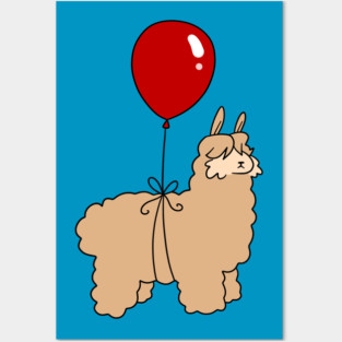 Balloon Alpaca Posters and Art