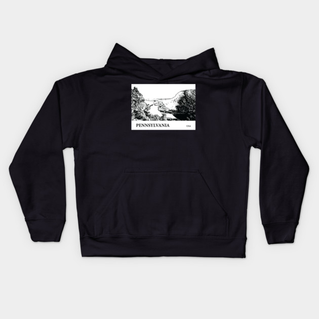 Pennsylvania USA Kids Hoodie by Lakeric