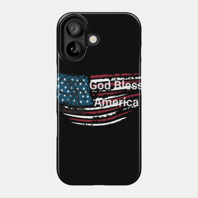 God Bless American Bald Eagle 4th of July Phone Case by BirdsnStuff