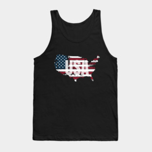 United States Red, White and Blue USA Tank Top