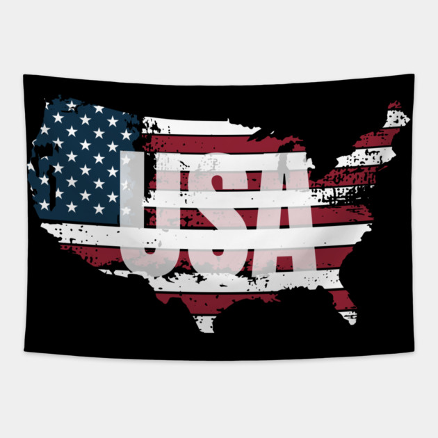 United States Red, White and Blue USA Tapestry by BirdsnStuff