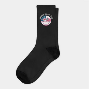 Happy 4th of July Happy Face Independence Day Socks
