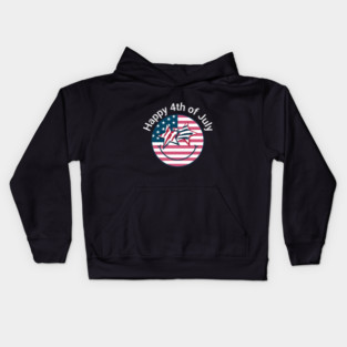 Happy 4th of July Happy Face Independence Day Kids Hoodie