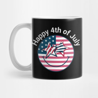 Happy 4th of July Happy Face Independence Day Mug