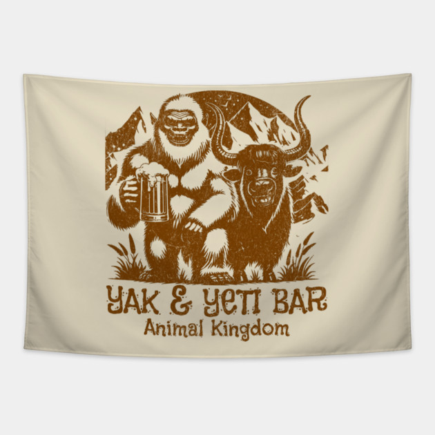 The Yak and Yeti Bar Restaurant in Orlando Asia distressed look Tapestry by Joaddo