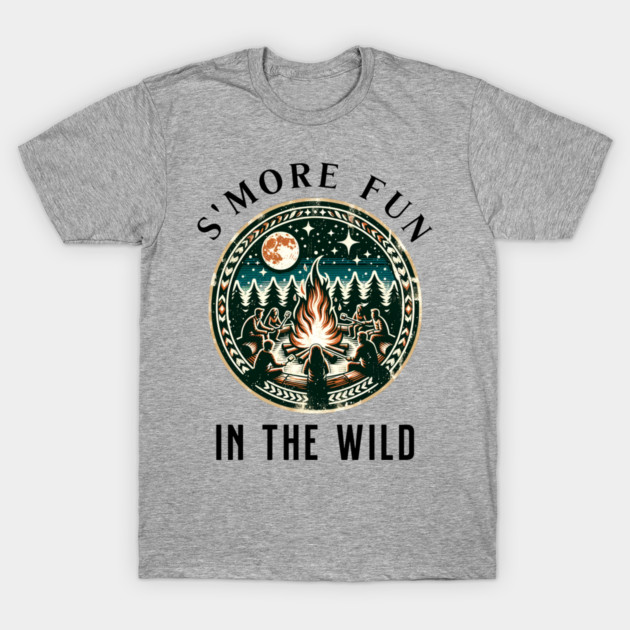 S'More Fun in the Wild Summer text design T-Shirt by BirdsnStuff
