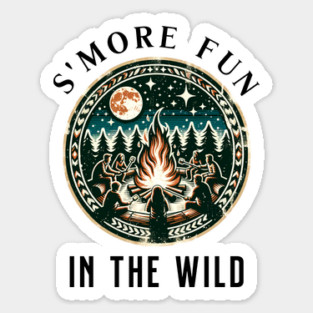 S'More Fun in the Wild Summer text design Sticker
