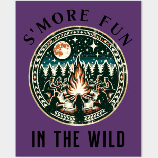 S'More Fun in the Wild Summer text design Posters and Art