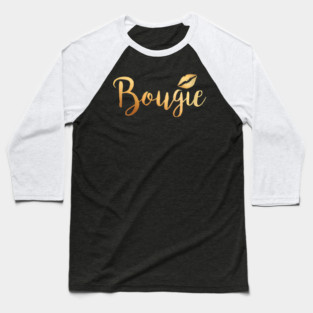 Womens Bougie Melanin Poppin Black Girl Magic Baseball T-Shirt