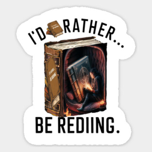 Vintage Book Reading, Vintage, Vintage Book Sticker
