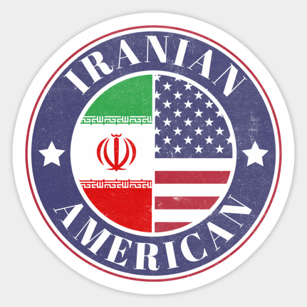 Proud Iranian-American Badge - Iran Flag Magnet by Yesteeyear