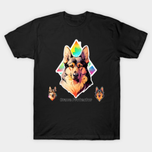 German Shepherd: Brave Protector, Born to Run, Always by Your Side, Courageous Friend, Father's gifts, Devoted Protector, Doberman Art, Doberman gift, T-Shirt