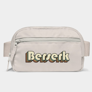 Berserk // Retro Rainbow Typography Style // 70s Bag