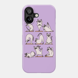 Siamese Cat Yoga Phone Case