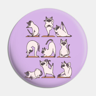 Siamese Cat Yoga Pin
