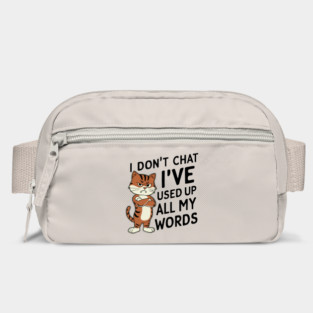 I Don't Chat I've Used Up All My Words Introvert Bag