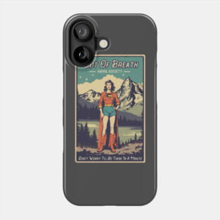 Funny Hiking Mom Women Hiking Quotes Vintage Girl with Superpower of Hiking Phone Case