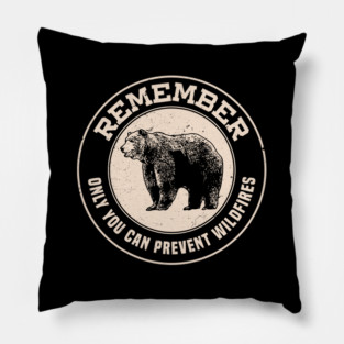 Remember Only You // Retro Smokey Bear Seal Pillow