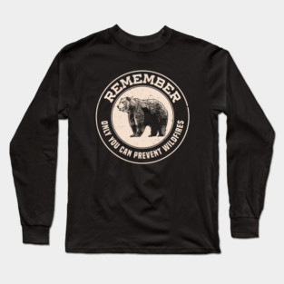 Remember Only You // Retro Smokey Bear Seal Long Sleeve T-Shirt