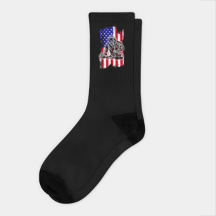 American Welder Dad 4th Of July Father's Day Socks
