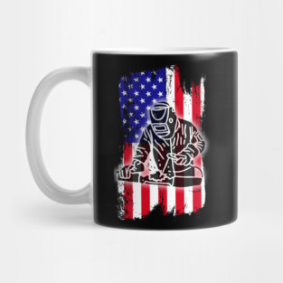 American Welder Dad 4th Of July Father's Day Mug