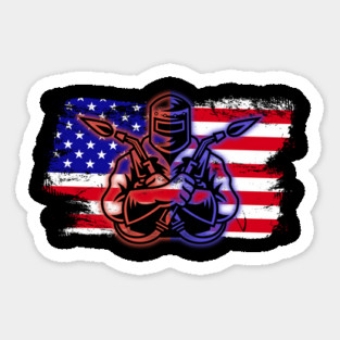 US Welder 4th Of July Sticker