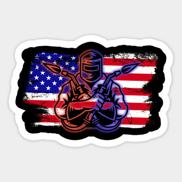 US Welder 4th Of July Magnet by The WYLD Tribe