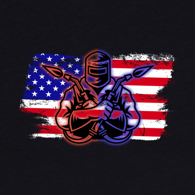 US Welder 4th Of July by The WYLD Tribe