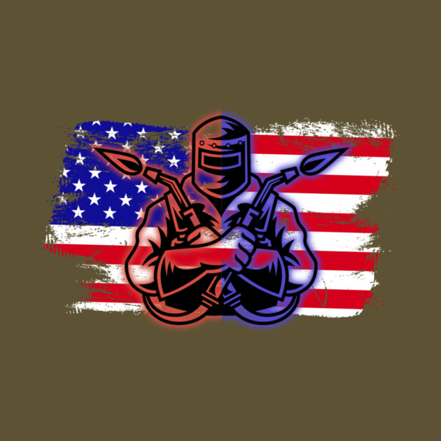 US Welder 4th Of July by The WYLD Tribe