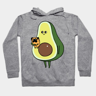 Avocado with Pug Hoodie