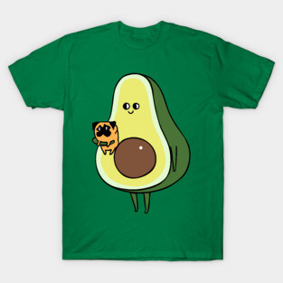 Avocado with Pug T-Shirt