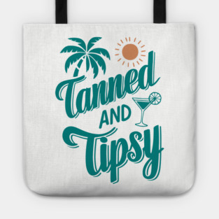 Tanned and Tipsy Tropical Beach Babe Tote