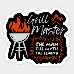 Dad Grill Master Father's Day 4th Of July Sticker